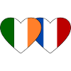 Ireland France Flag Heart