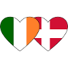 Irlande Danemark Flag Heart