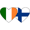 Ireland Finland Flag Heart