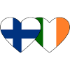 Finland Ireland Flag Heart