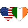 USA Ireland Flag Heart