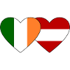Ireland Austria Flag Heart