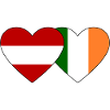 Austria Ireland Flag Heart