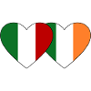 Italy Ireland Flag Heart
