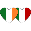 Ireland Italy Flag Heart