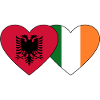 Albanie Irlande Flag Heart