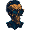 Pop Art Skull Illustration