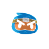 Mignon garçon ninja bleu