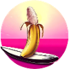Surfing Banana Sunset