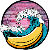 Surfing Banana Sunset