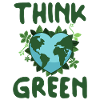 Think Green Earth Heart