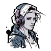 girl headphone