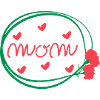 MOM LETTERING WITH CARNATIONS