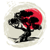 Bonsai Art Japanese Sunset