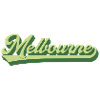 Retro Melbourne Australia lettering