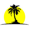 Palme Insel Sonne