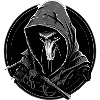 Slankt Skaven-logo: fed, minimalistisk, truende.