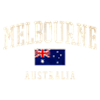 Melbourne, Australie, Design avec drapeau