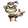 Gangster Monkey Graffity Hand Gun T-skjorte