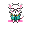 Leseratte Maus im Buch