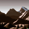 Mountains Hiking Motif