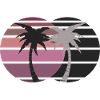 Palm trees in retro style