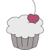 Muffin mit Kirsche