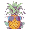 Pineapple Sunglasses Summer Vacation Tropical