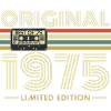 Originale 1975 Vintage Vintage Compleanno Retro