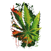 illustration of marijuana