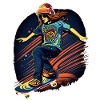 Retro women's skateboard