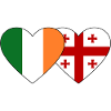 Ireland Georgia Flag Heart