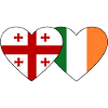 Géorgie Irlande Flag Heart