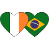 Ireland Brazil Flag Heart
