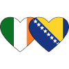 Ireland Bosnia flag heart