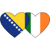 Bosnia Ireland Flag Heart