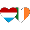 Luxembourg Ireland Flag Heart