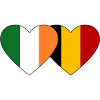 Ireland Belgium Flag Heart