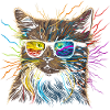 Aquarelle Cat Cat Deco Art