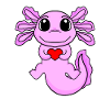 Axolotl Heart Love - Heart Motif