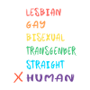Mensch Regenbogenfarben