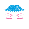 Blaue Stäbe Oder Rosa Wimpern