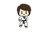 Karaté Guerrier Ceinture Noire Kawaii