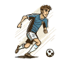Fußball cartoon style