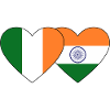 Ireland India Flag Heart