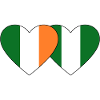 Ireland Nigeria Flag Heart