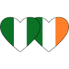 Nigeria Ireland Flag Heart