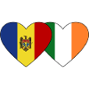 Moldova Ireland Flag Heart