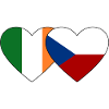 Ireland Czech Republic Flag Heart