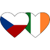 Czech Republic Ireland Flag Heart